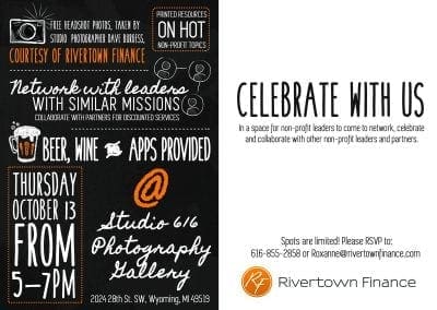 Rivertown Finance Invitation and Christmas Cards