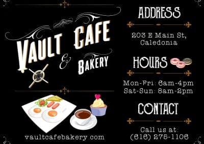 Vault Cafe Bakery Ad