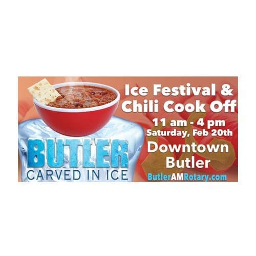 Butler Carved in Ice Billboard Design