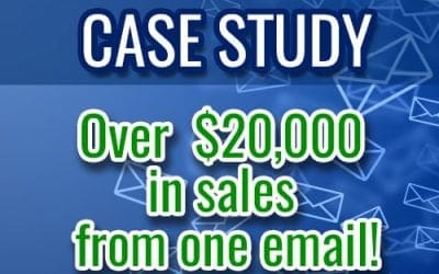 OVER $20,000 IN SALES FROM ONE EMAIL!